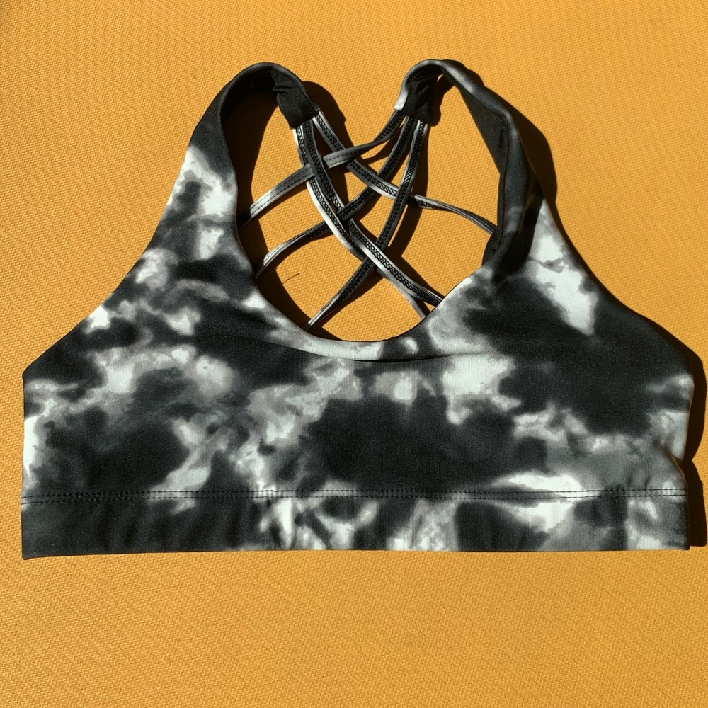 Black and white Mossimo tie-dyed sports bra size S - Picture 1 of 4